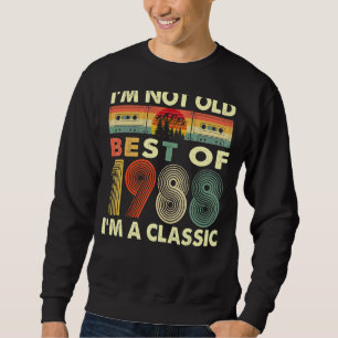 Jag är inte gammal, jag är en klassisk Vintage 198 Lång Ärmad Tröja