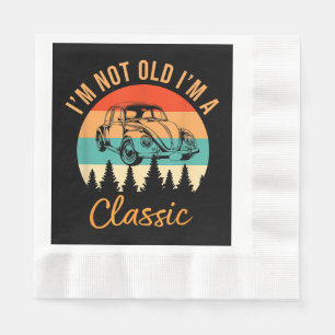 Jag är inte gammal.. Jag är klassisk bil Retro Vin Pappersservett