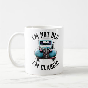Jag är inte gammal, jag är klassisk bilgrafik kaffemugg