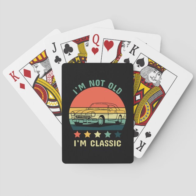 Jag är inte gammal jag är klassisk casinokort (Baksidan)