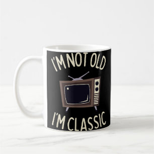 Jag är inte gammal, jag är klassisk, gammal TV-gra Kaffemugg