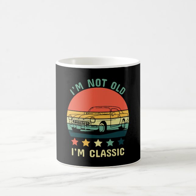 Jag är inte gammal jag är klassisk kaffemugg (Center)