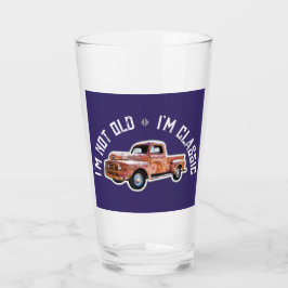 Jag är inte gammal, jag är klassisk Lastbil-grafik Glaskopp