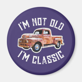 Jag är inte gammal, jag är klassisk Lastbil-grafik Magnet