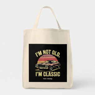 Jag är inte gammal jag är klassisk Rolig Retro Gra Tygkasse