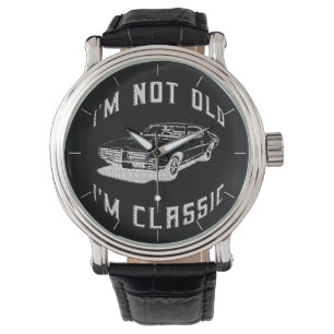 Jag är inte gammal, jag är klassisk svart armbandsur