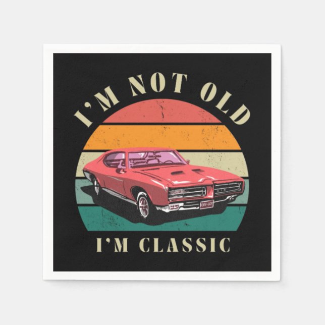 Jag är inte gammal, jag är klassiska servetter (Framsidan)