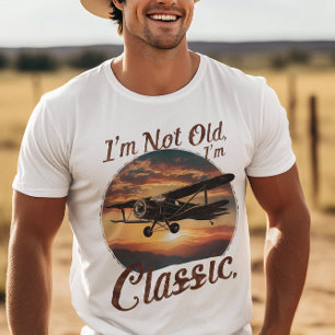 Jag är inte gammal, jag är klassiskt flygplan t shirt
