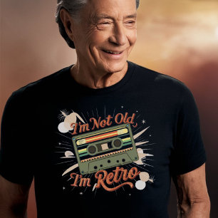 "Jag är inte gammal jag är Retro" Funny Grandpa T Shirt