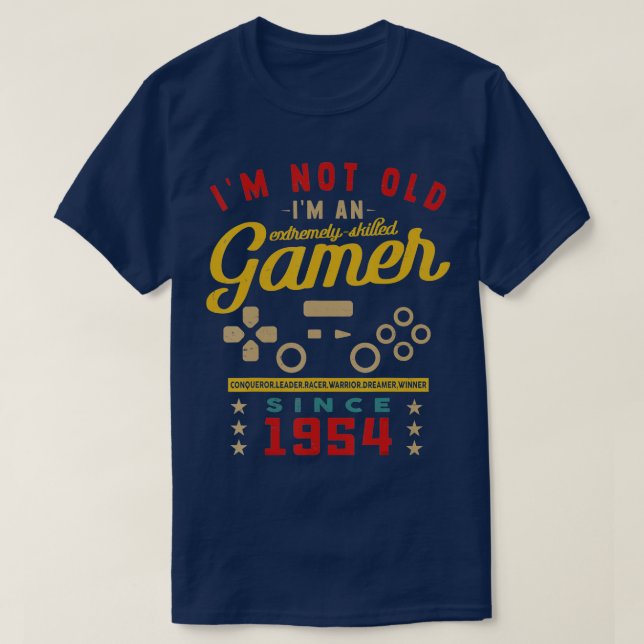 Jag är inte gammal, jag är skicklig - 1954 - Video T Shirt (Design framsida)