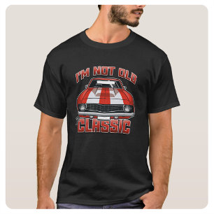 Jag är inte gammal.. - Retro Red Muscle Car T Shirt