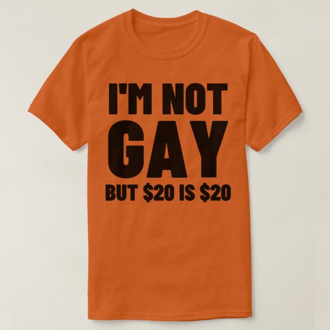 Jag är inte gay, men 20 är 20 4 t shirt (Design framsida)