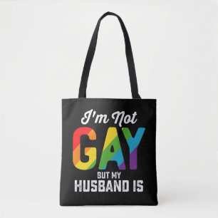 Jag är inte gay men min man är rolig HBTQ Pride Tygkasse