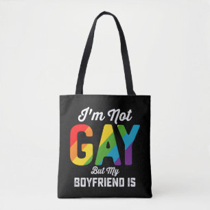 Jag är inte gay men min pojkvän är rolig HBTQ-prid Tygkasse