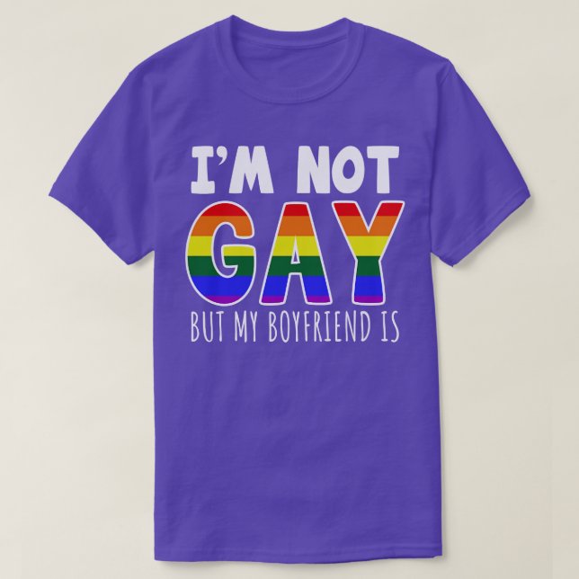 Jag är inte Gay men min pojkvän är T Shirt (Design framsida)