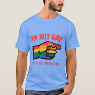 Jag är inte Gay, men min vän är retro T Shirt