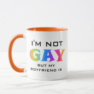 Jag är inte Gay.. min Boykompis är Ljuny Gay LGB Mugg