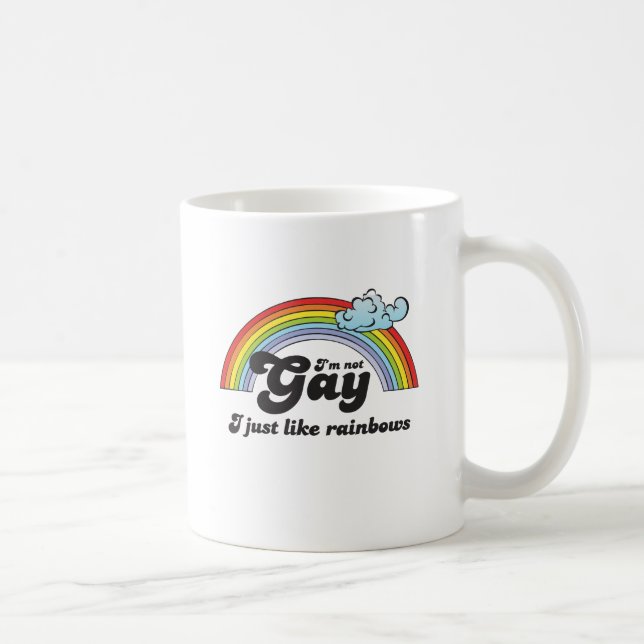 Jag är inte gay mörk kaffemugg (Höger)