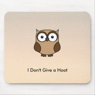 Jag är inte Ge a Hoot Tecknad Uggla Musmatta
