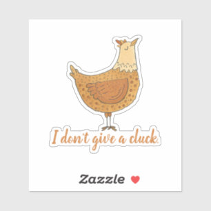 Jag är inte Ge en Cluck Funny Chicken Pun Sticker Klistermärken