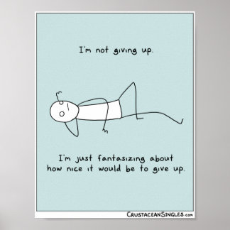 "Jag är inte ge upp" poster (porträtt)