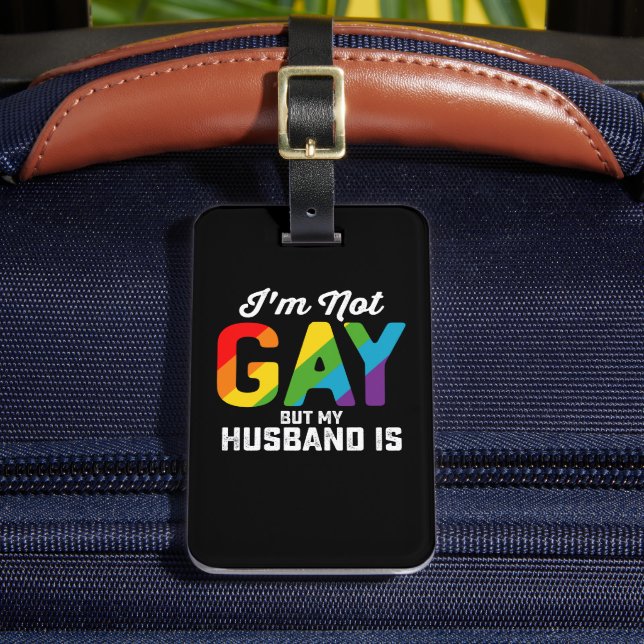 Jag är inte glad, men Make är ett lustigt Pride. Bagagebricka (Framsida Insitu 2)