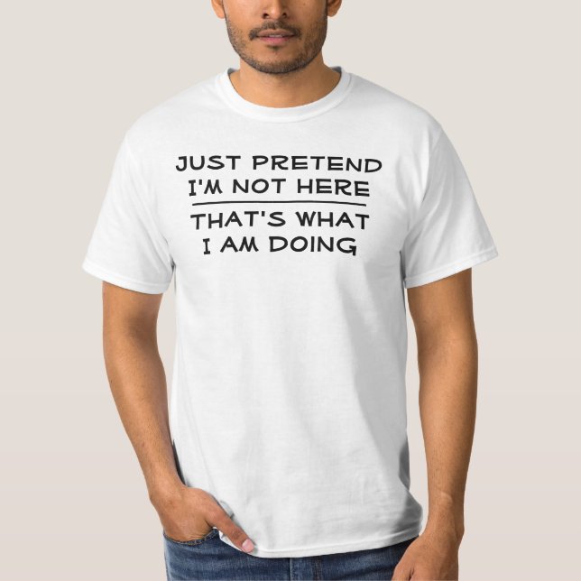 Jag är inte här tee shirt (Framsida)