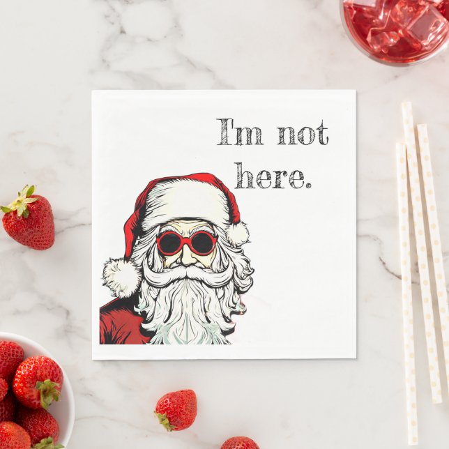 "Jag är inte här" WHIMSIGOTH HELGDAG-blöjor Pappersservett (Insitu)