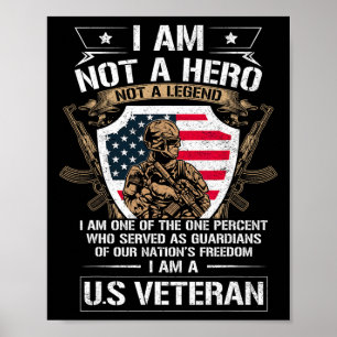 Jag Är Inte Hjälte Inte Legend Jag Är En Amerikans Poster
