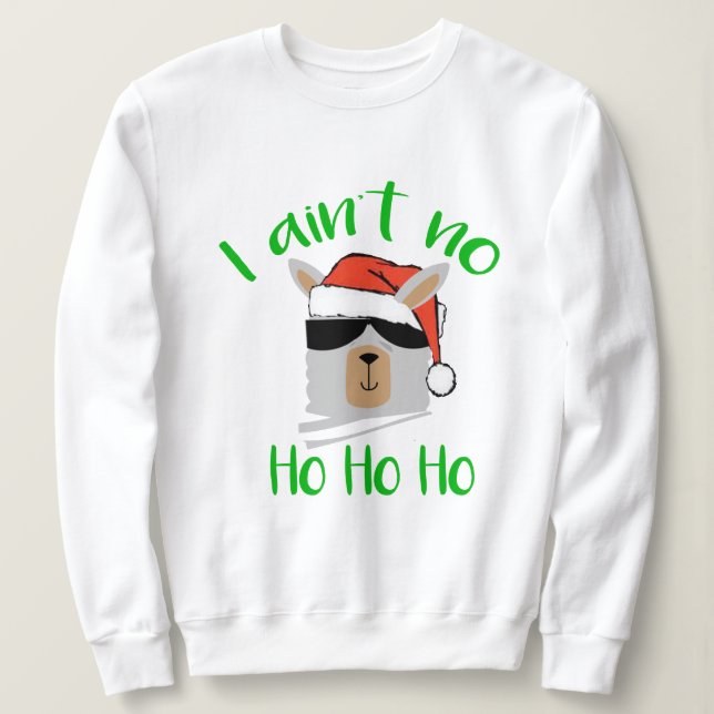 Jag är inte Ho Ho Ho Funny jultomten Llama T Shirt (Design framsida)