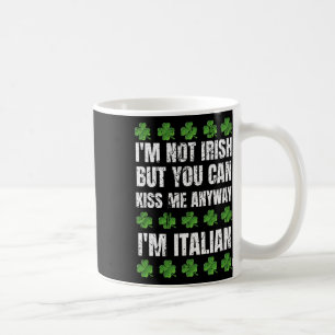 Jag är inte irländsk Kyss mig ändå Rollig italiens Kaffemugg