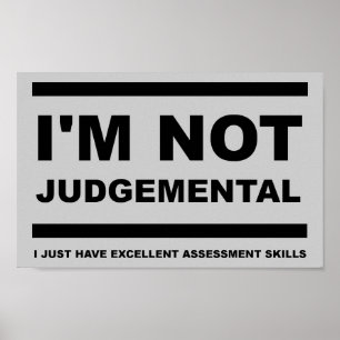 Jag är inte Judgmental Funny Poster