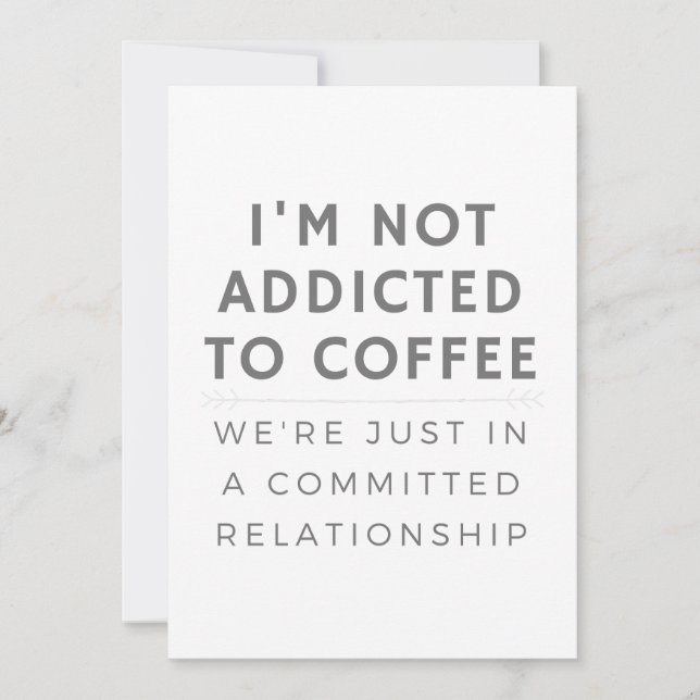 Jag Är Inte Kaffeberoende Inbjudningar (Framsida)