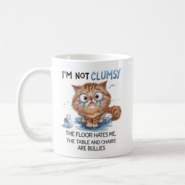 Jag är inte klumpig, golvet hatar mig kaffemugg (Vänster)