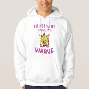 Jag är inte konstig, jag är bara unik hoodie