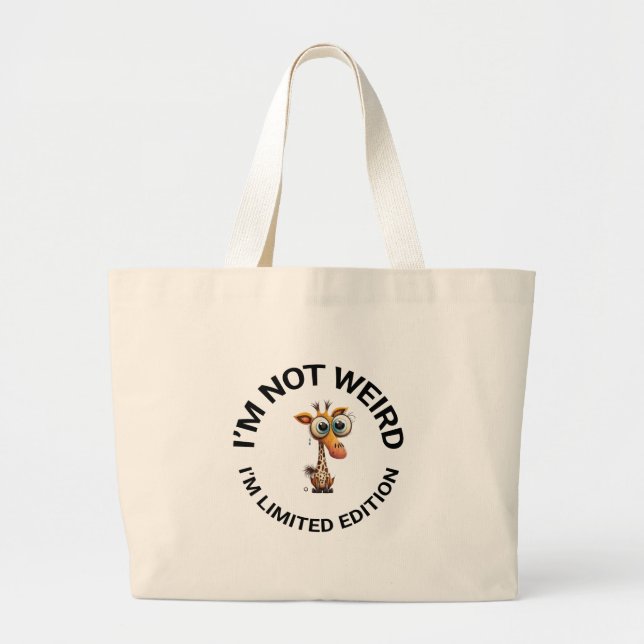 JAG ÄR INTE KONSTIG, JAG ÄR BEGRÄNSAD EDITION JUMBO TYGKASSE (Framsidan)