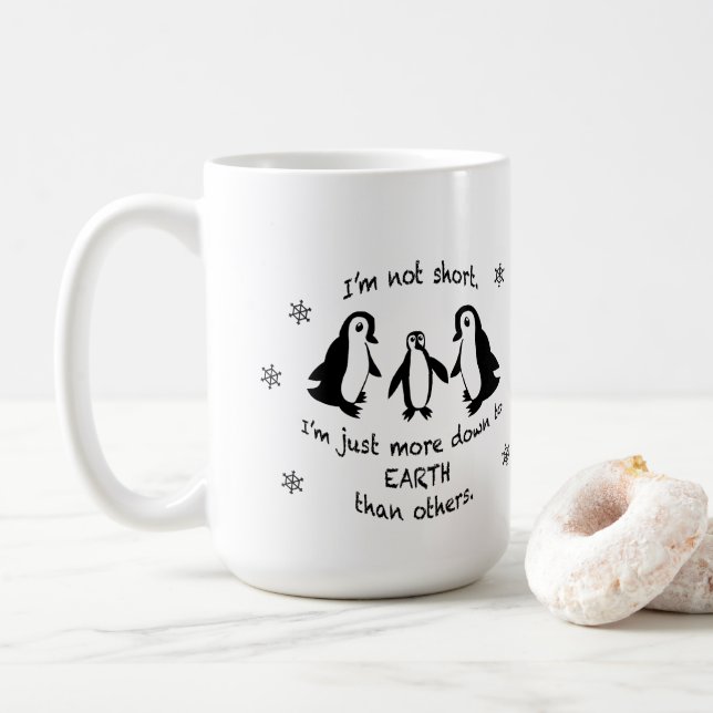 Jag är inte kort, bara mer jordnära kaffemugg (Med munk)