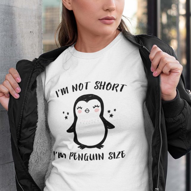 Jag är inte Kort I’m Penguin Storlek T Shirt (Skapare uppladdad)