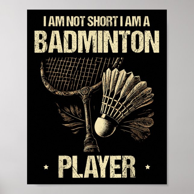 Jag är inte Kort, jag är en badminton-spelare. Poster (Framsidan)