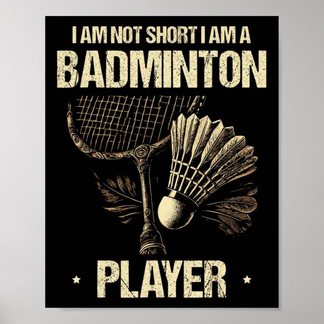 Jag är inte Kort, jag är en badminton-spelare. Poster (Framsidan)