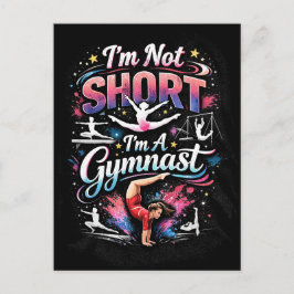 Jag är inte kort, jag är en gymnast vykort