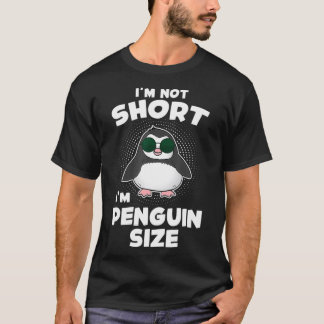 Jag är inte Kort. Jag är Penguin, svart, vattentäk T Shirt