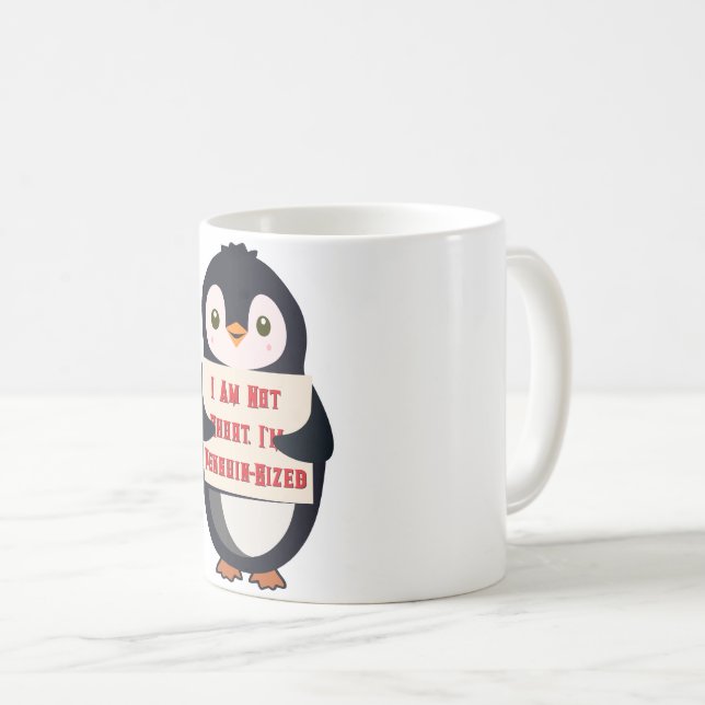 Jag är inte kort, jag är pingvinstor kaffemugg (Framsida höger)