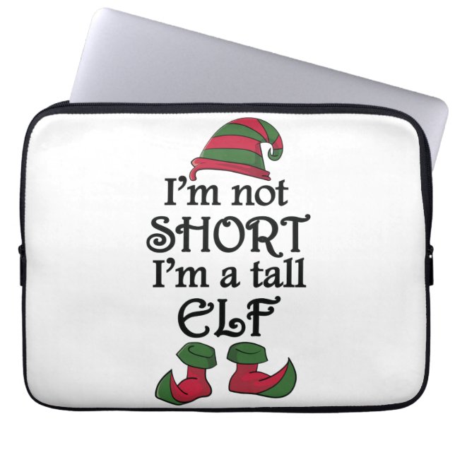 Jag är inte Kort, jag är Tall Elf Laptop Fodral (Framsidan)