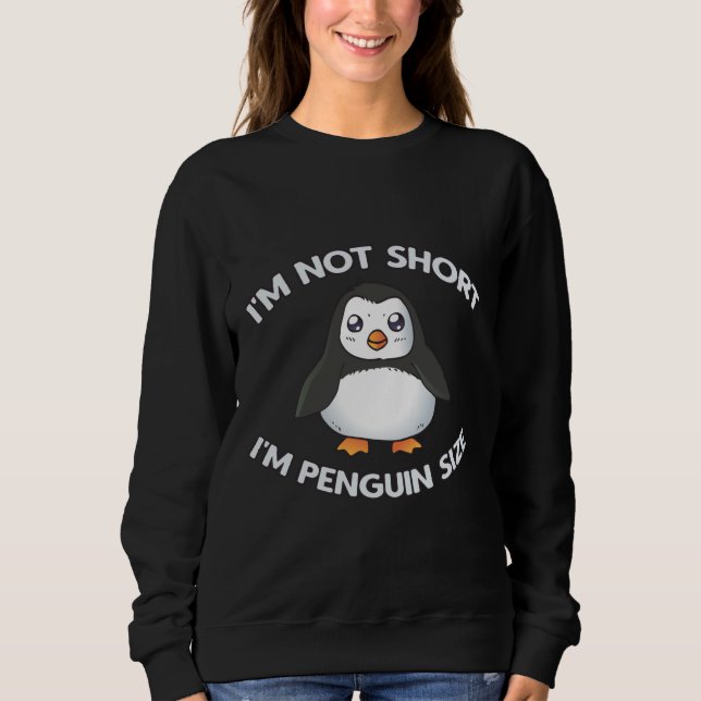 Jag är inte Kort Penguin Storlekare T Shirt (Framsida)