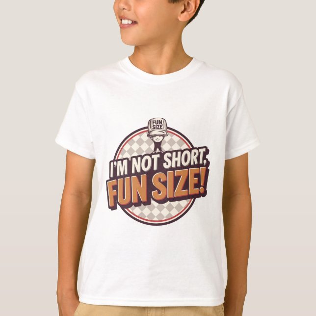 Jag är inte kort, roligt storlek t shirt (Framsida)