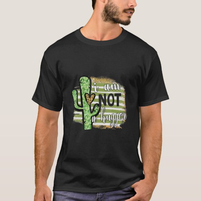 Jag är inte Kramare Cactus Sarcastic Avoid Hugs T Shirt (Framsida)