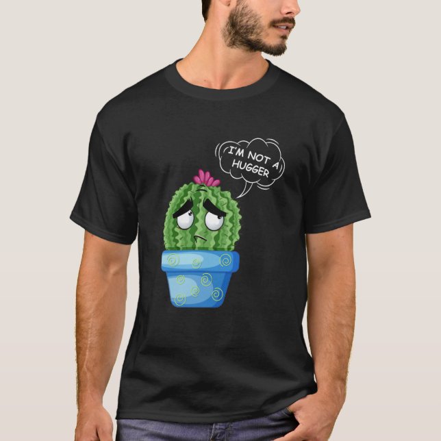 Jag är inte Kramare Ledsen Cactus i en pocke Sarca T Shirt (Framsida)