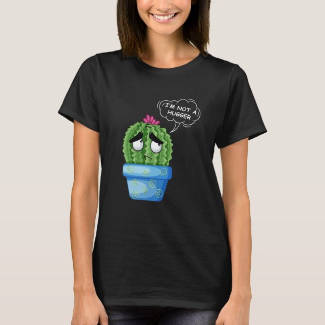 Jag är inte Kramare Ledsen Cactus i en pocke Sarca T Shirt (Framsida)