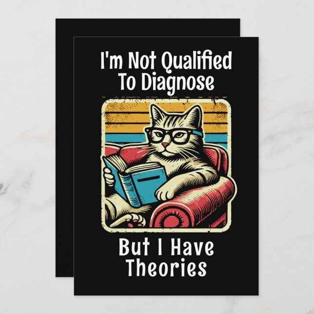 Jag är inte kvalificerad att diagnostisera, men ja julkort (Fram/baksida)